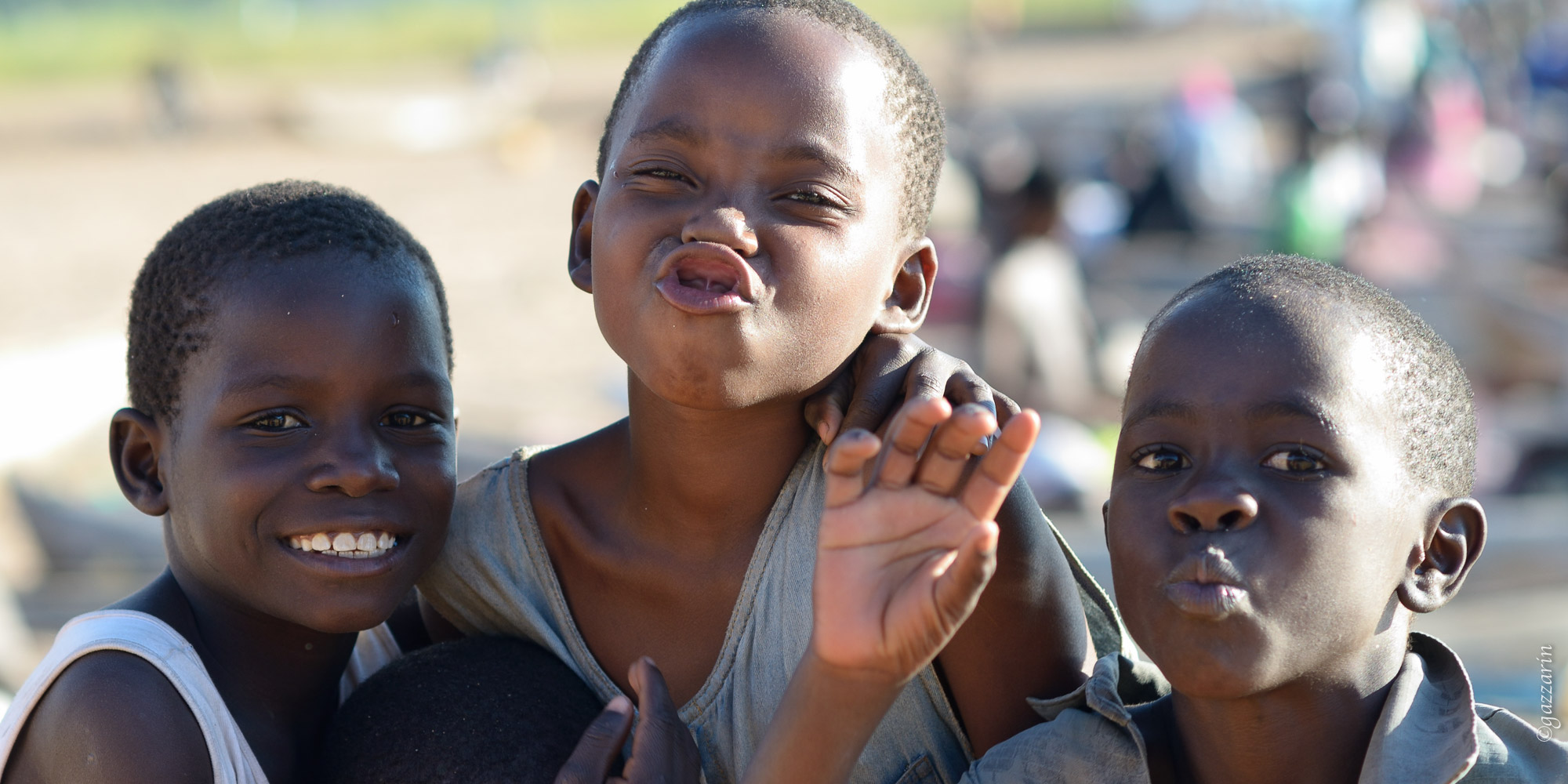 Fischerkinder in Pose (Malawi)